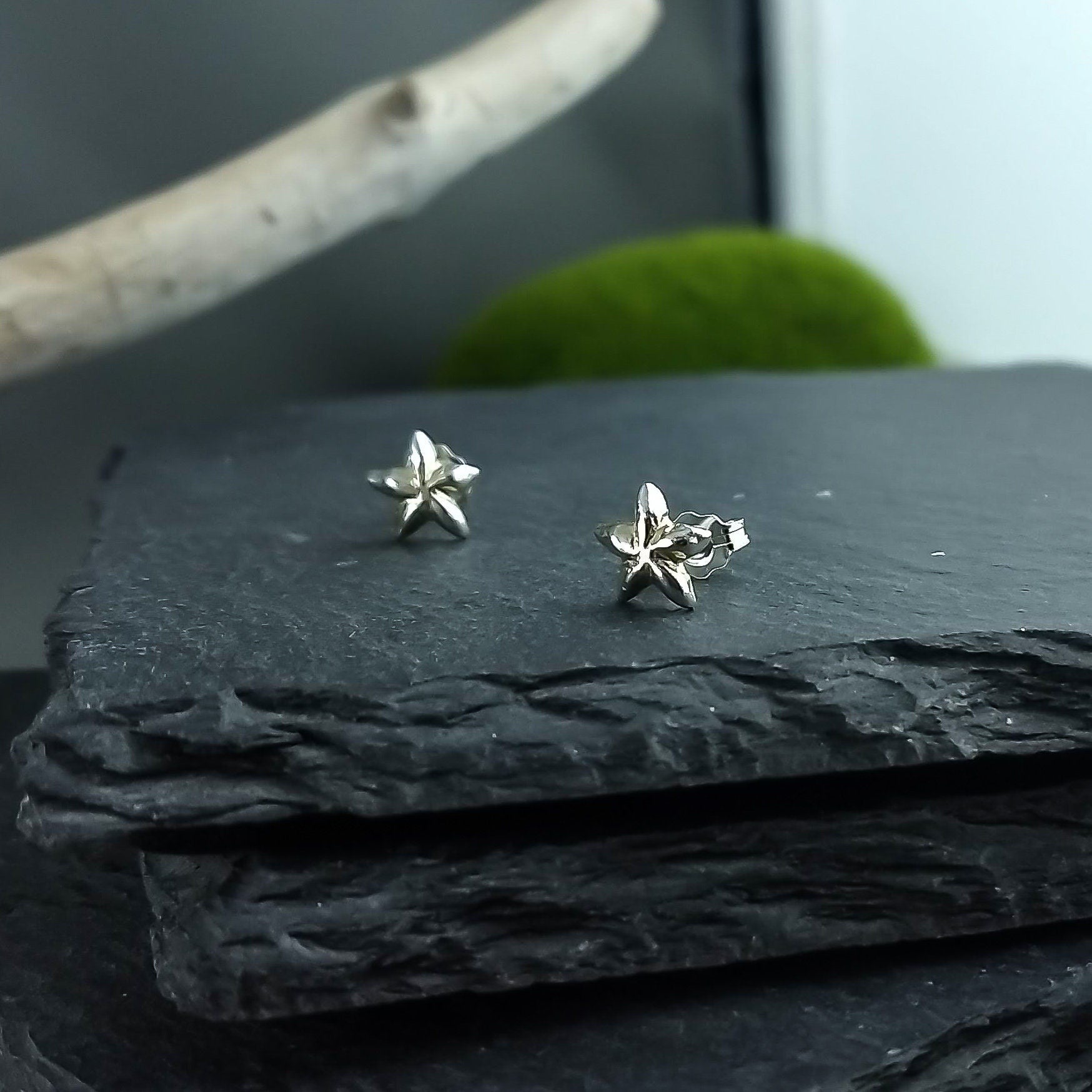Mini boucles d'oreilles étoiles argent sterling 925 pour femme ou fille