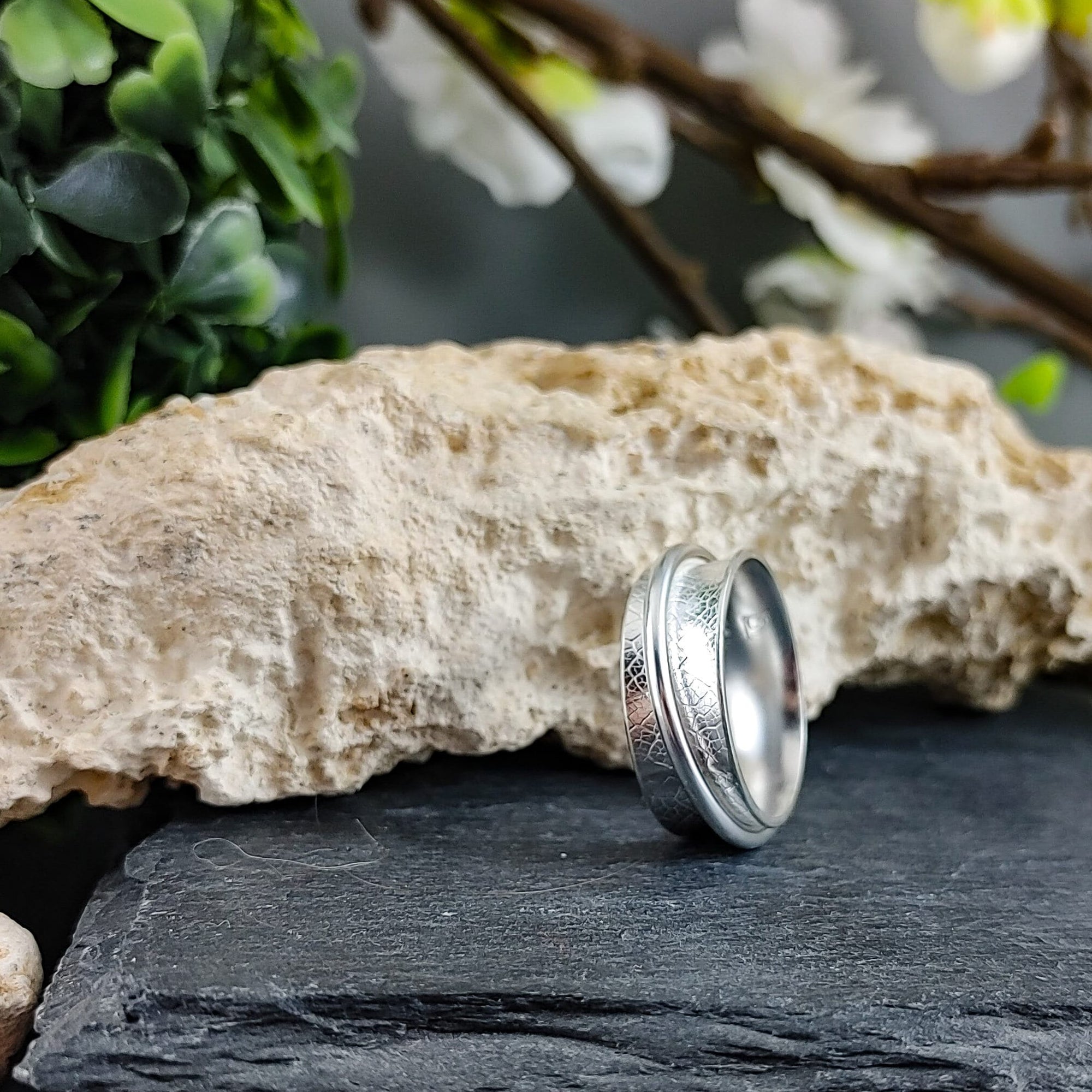 Unisex 925 Sterling Silver Meditation Ring