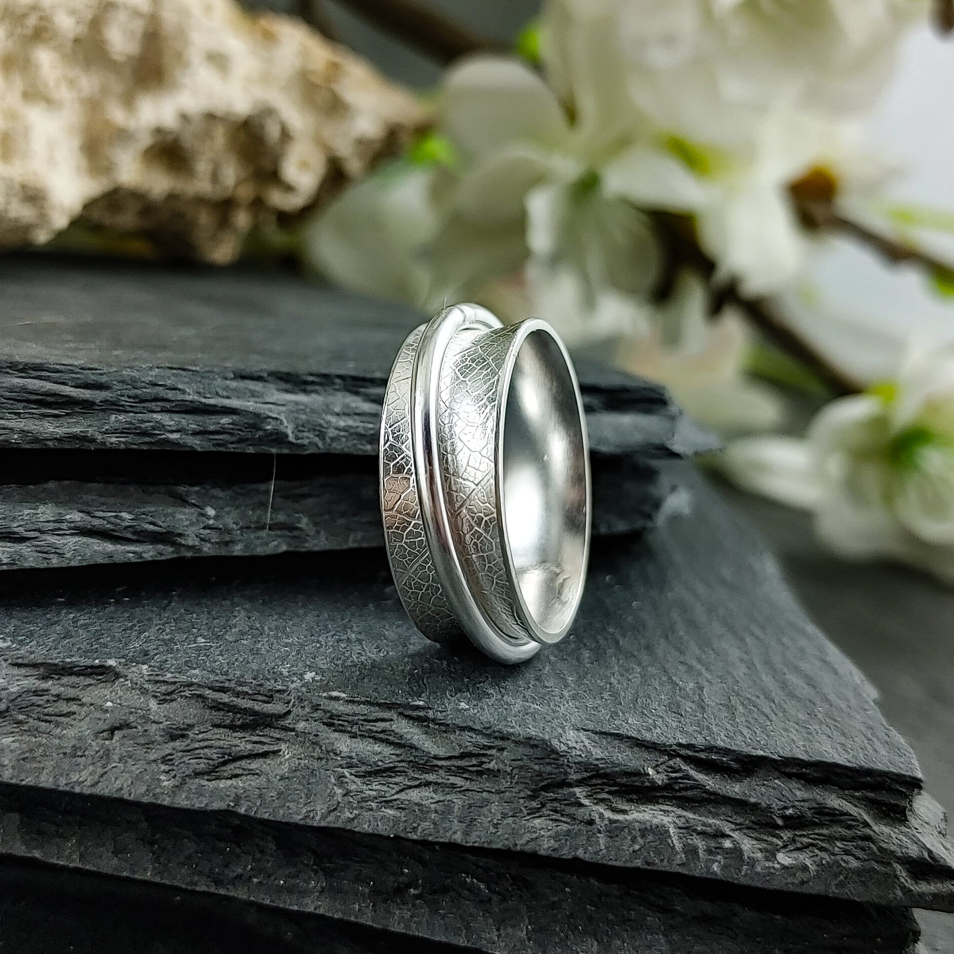 Unisex 925 Sterling Silver Meditation Ring