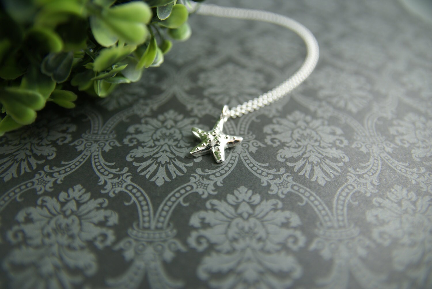 Small Starfish Pendant in Sterling Silver