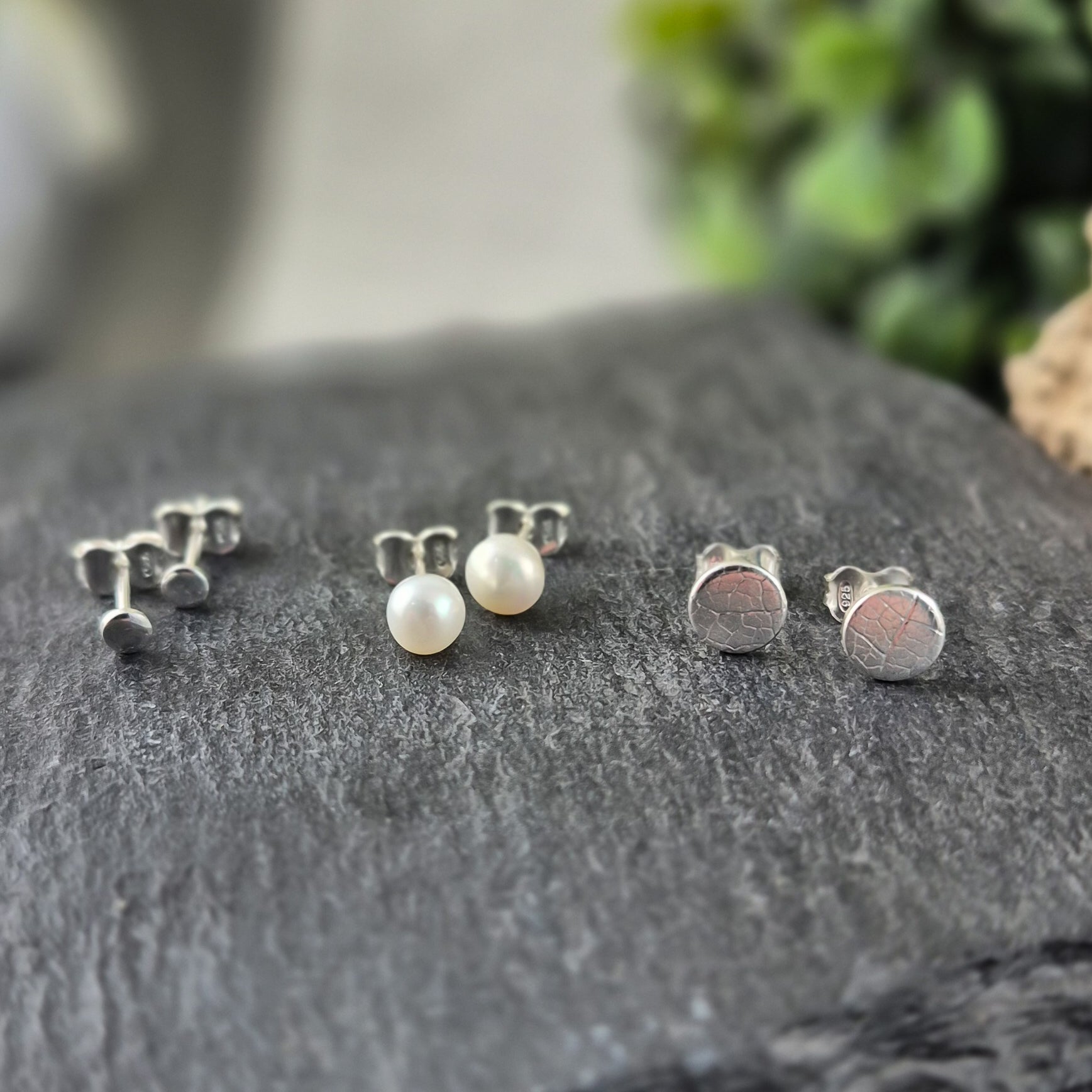 Small Lilac Earrings in Sterling Silver