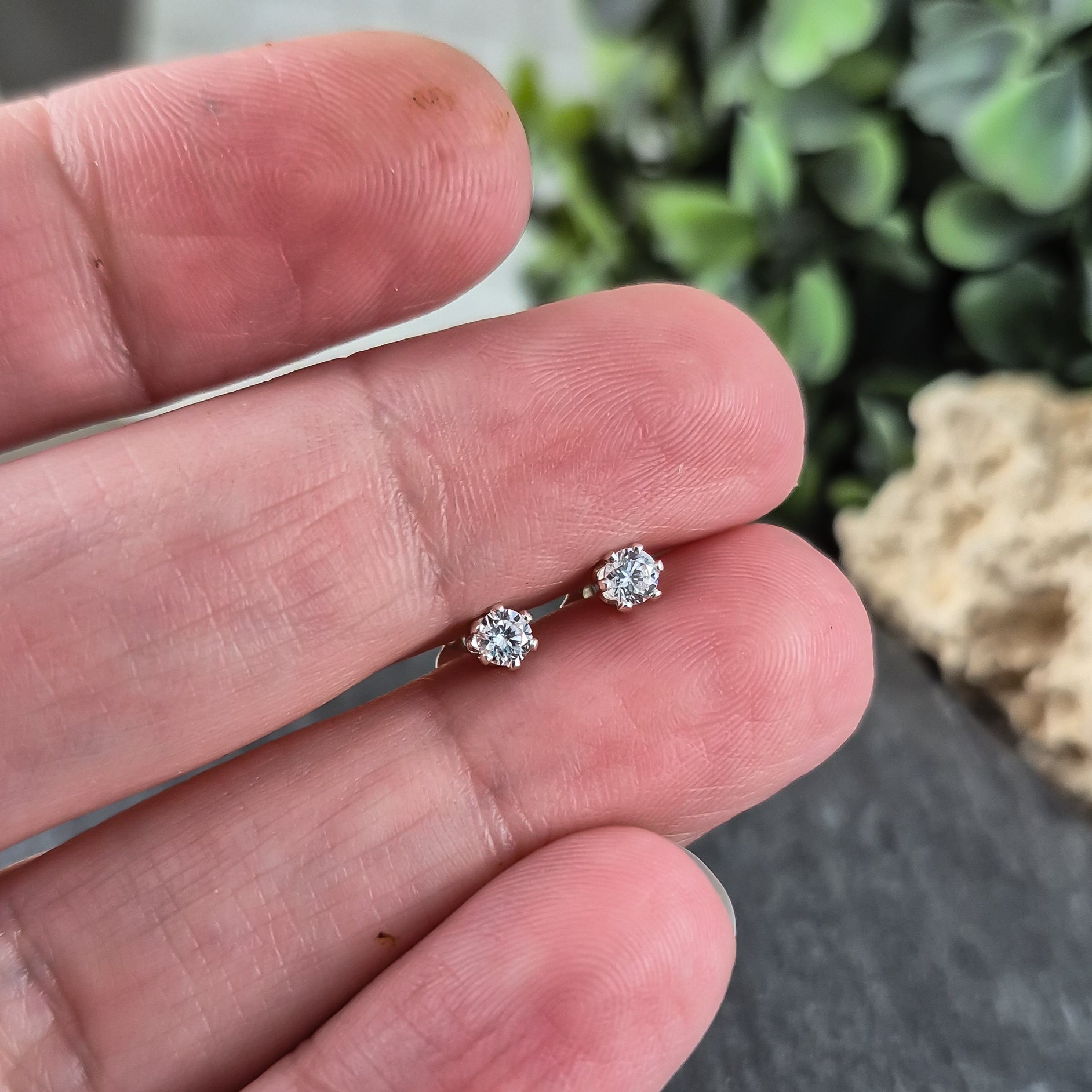 Small Lilac Earrings in Sterling Silver