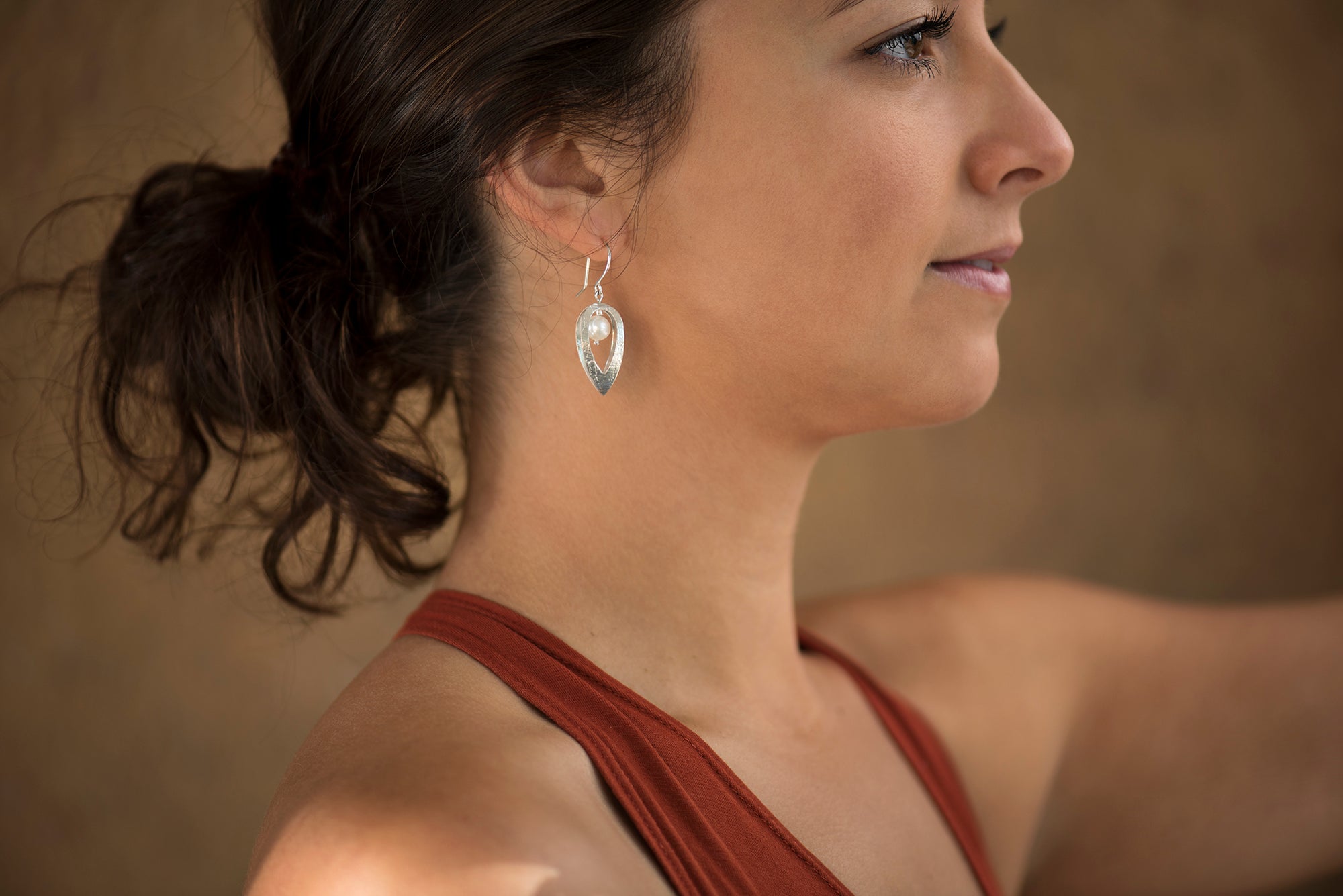 Boucles d'oreilles cage en argent sterling