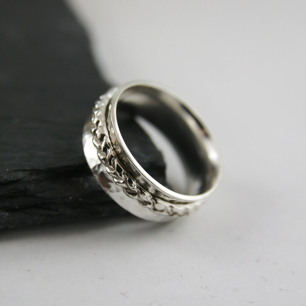 Bague argent homme chaine tresse ouvert - 2772 Bague argent homme chaine tresse ouvert - 2772