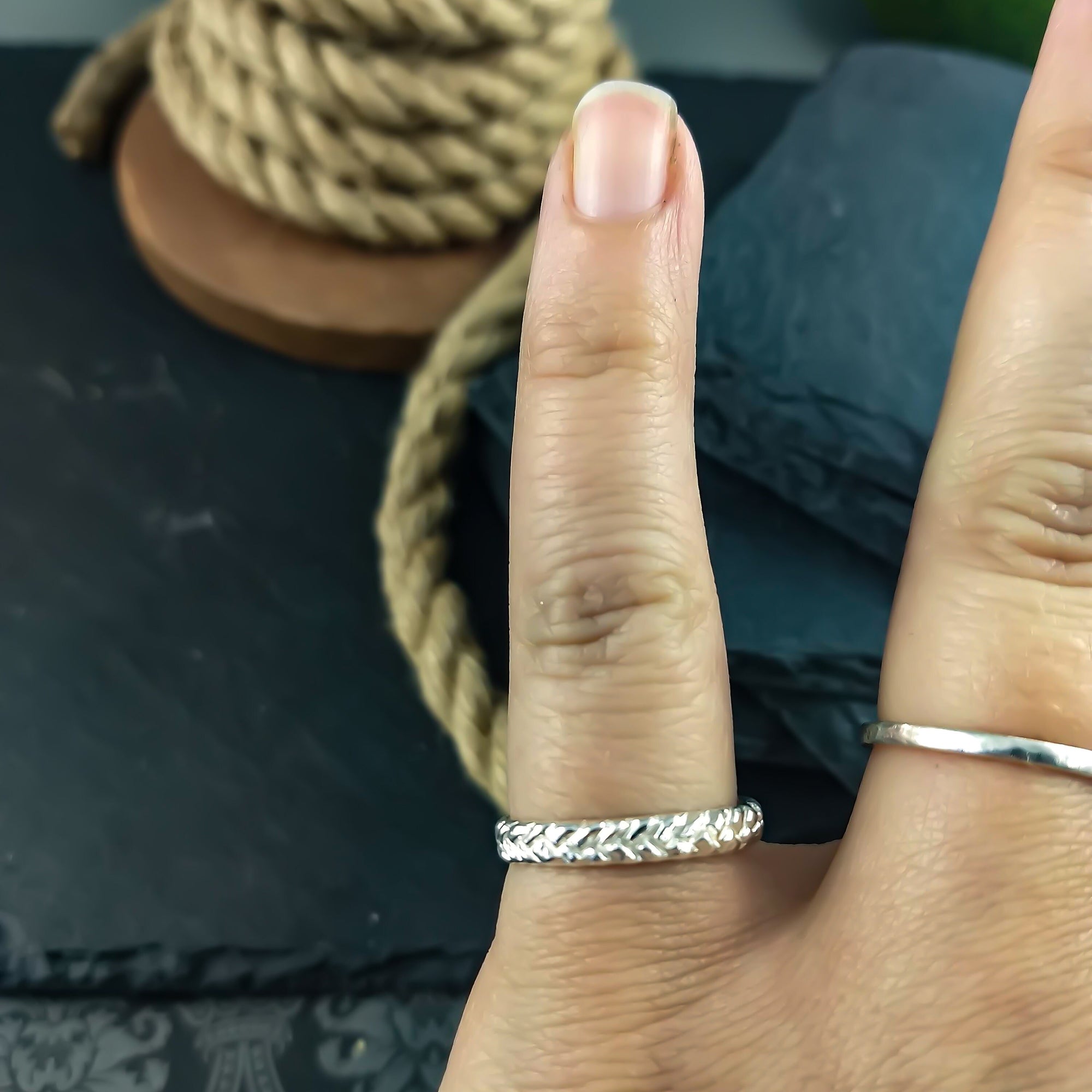 Small Sterling Silver Braided Ring