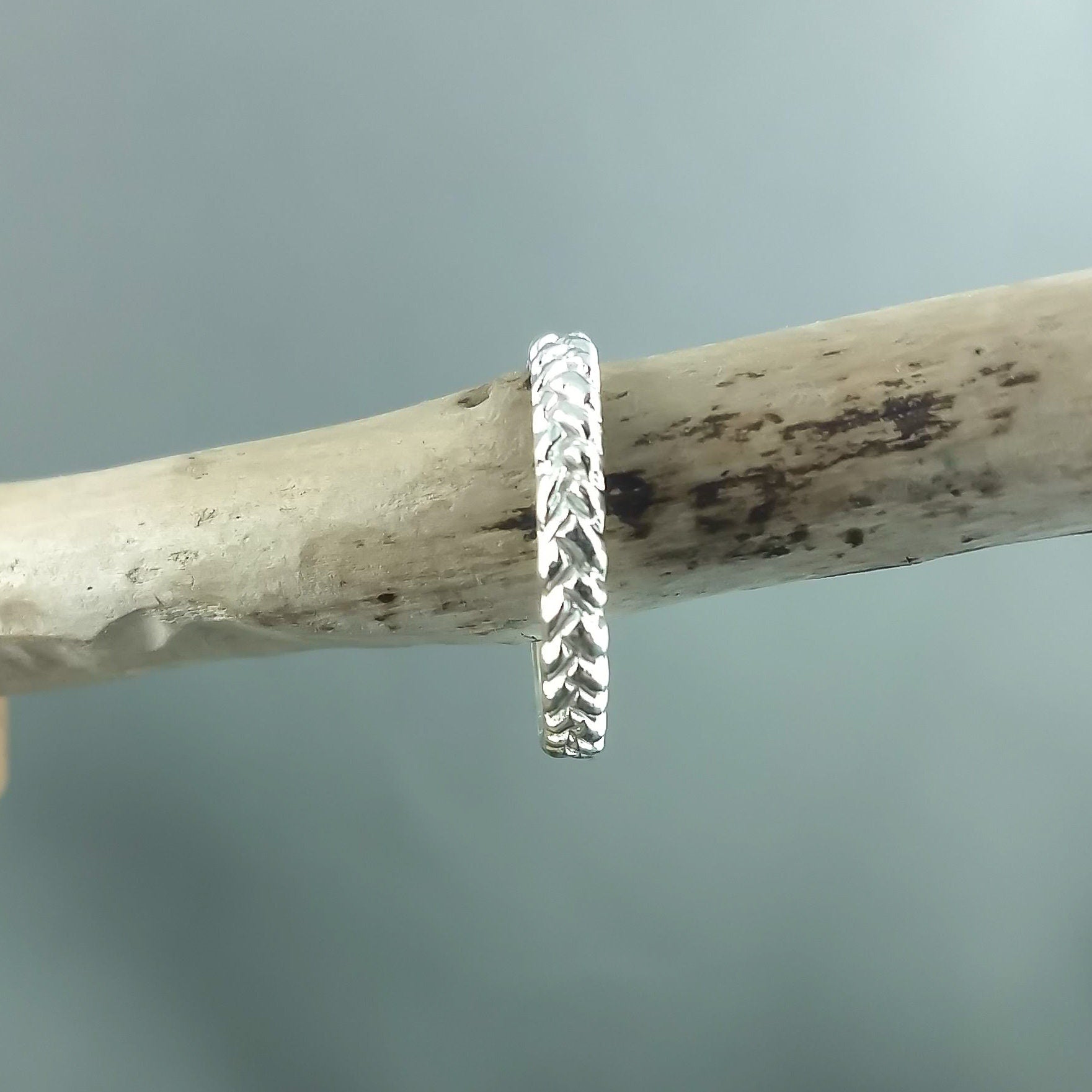 Small Sterling Silver Braided Ring