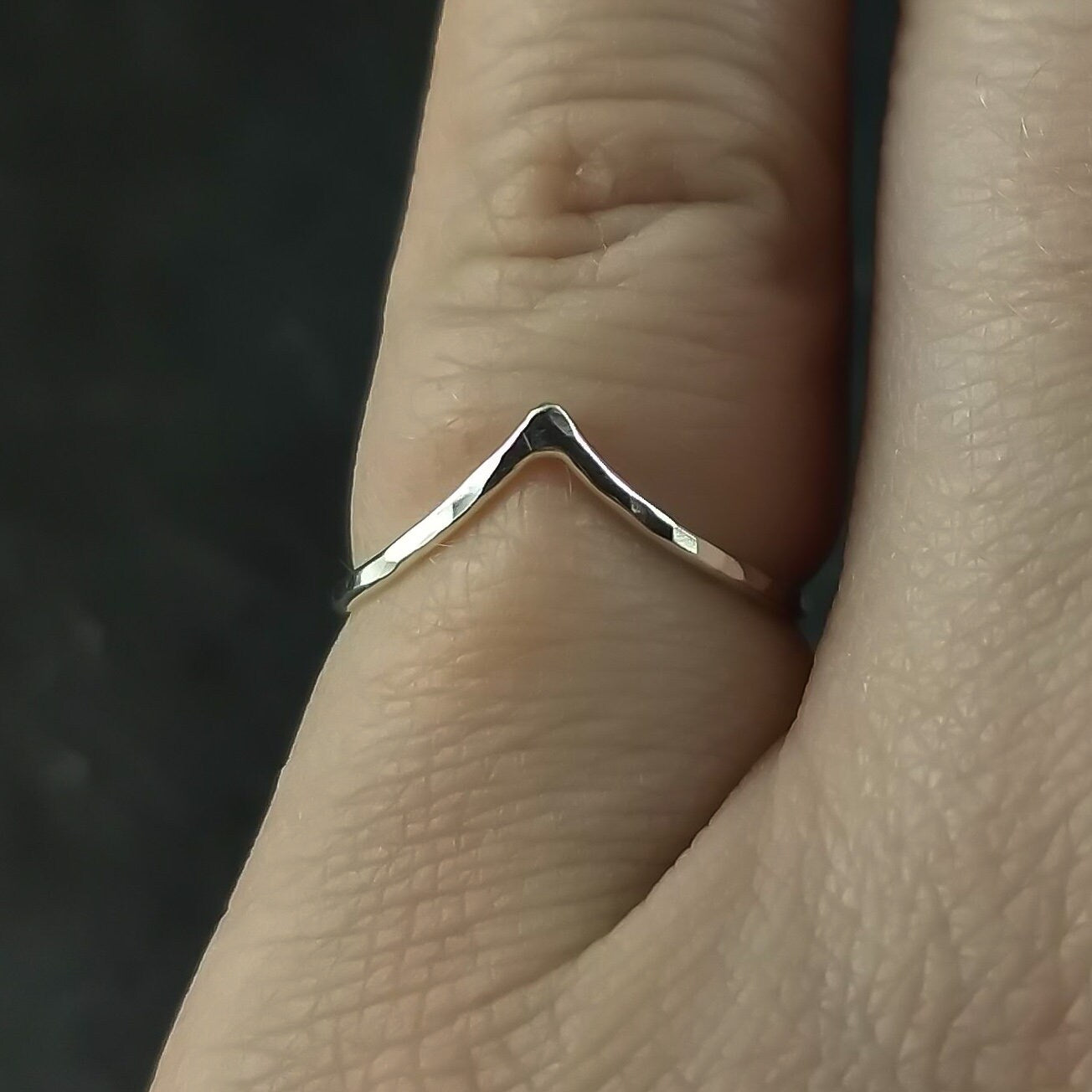 Sterling silver chevron ring