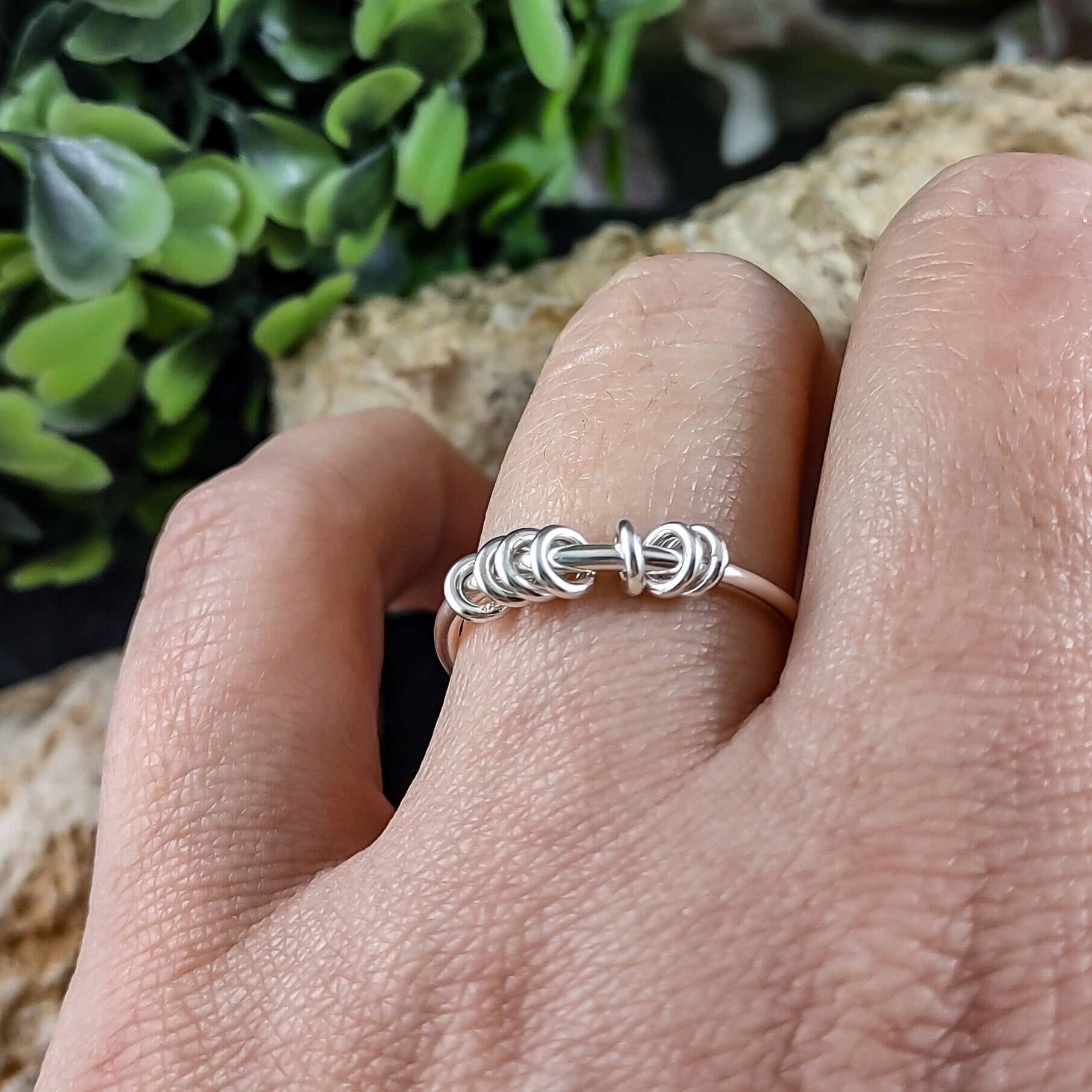 925 Sterling Silver Anxiety Ring