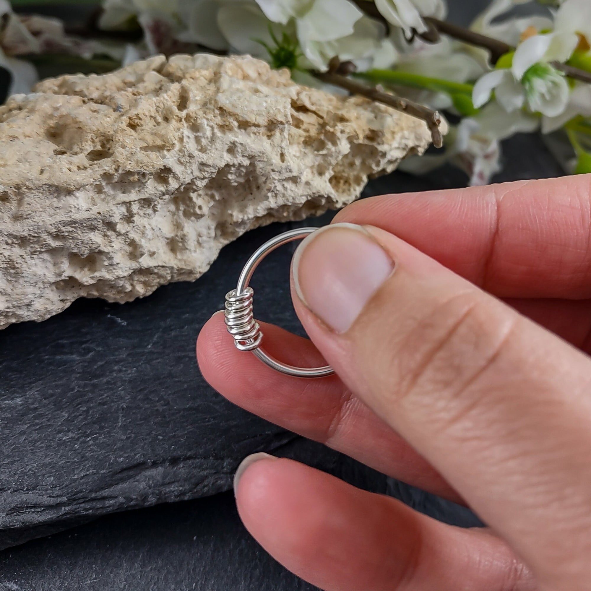 925 Sterling Silver Anxiety Ring