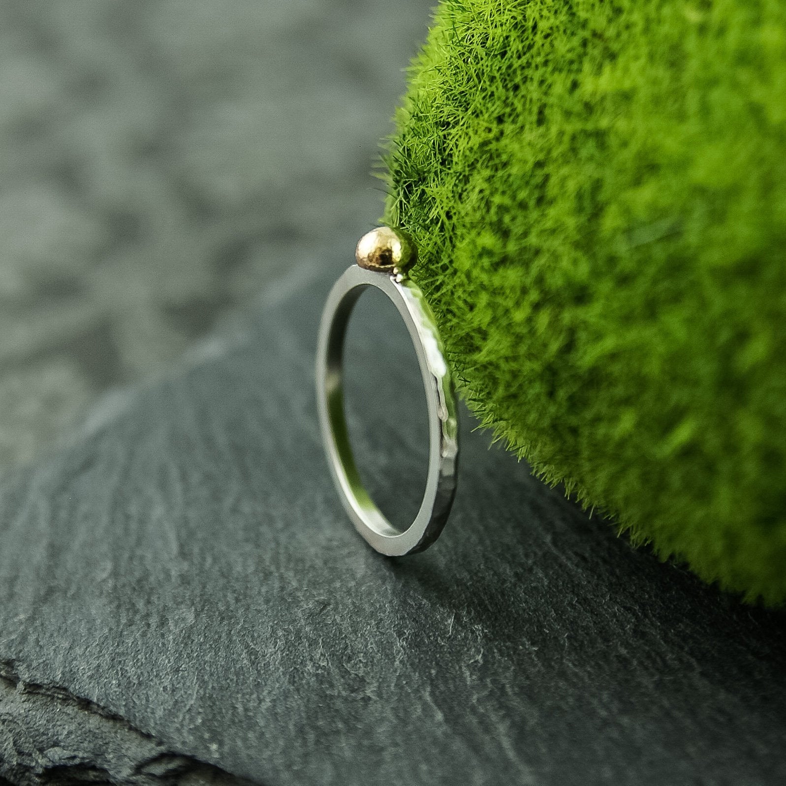 Klondike ring in sterling silver and 14K gold