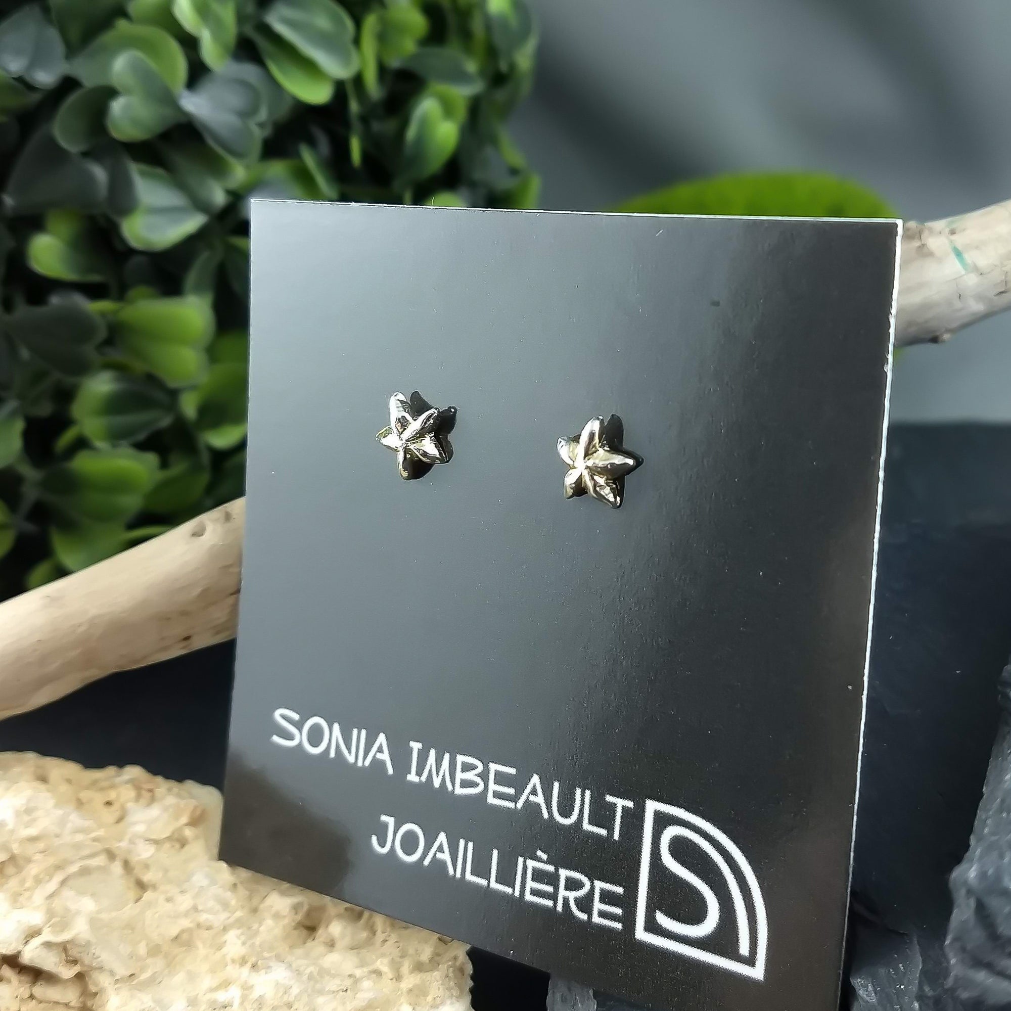 Mini 925 sterling silver star earrings for women or girls