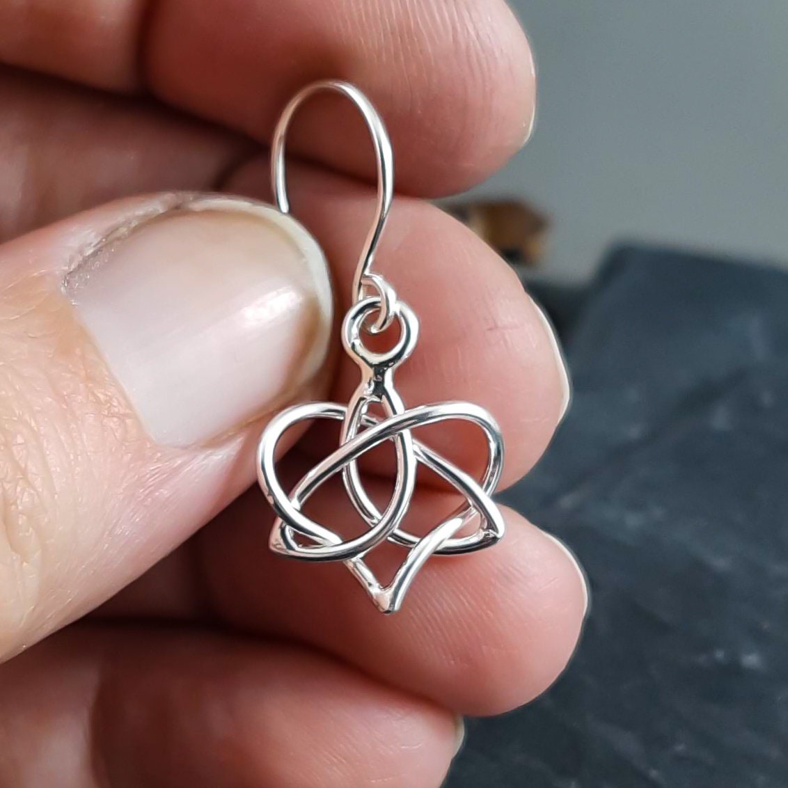 Celtic knot earrings in sterling silver