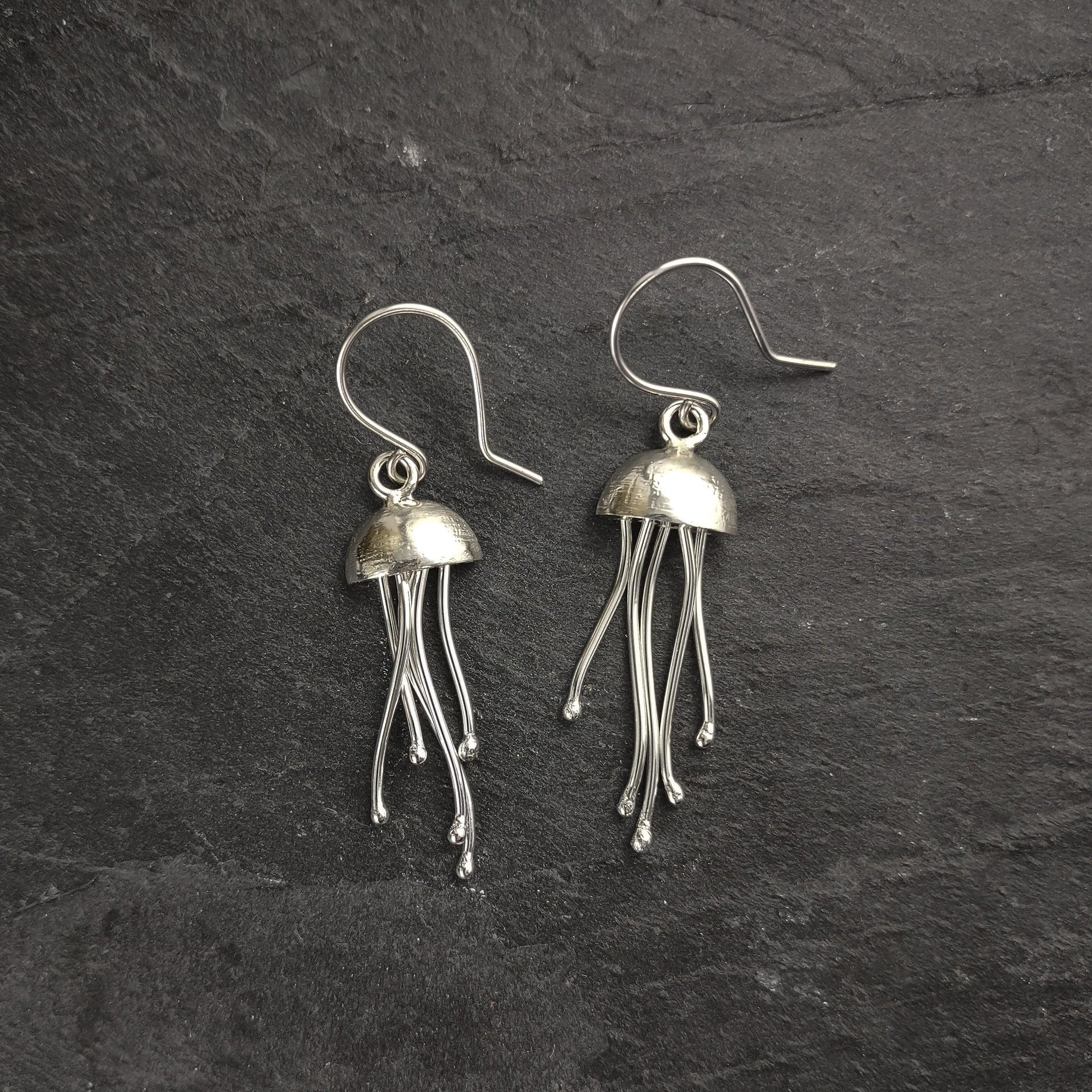 Sterling silver jellyfish earrings